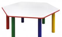 018 tavolo esagonale colorato