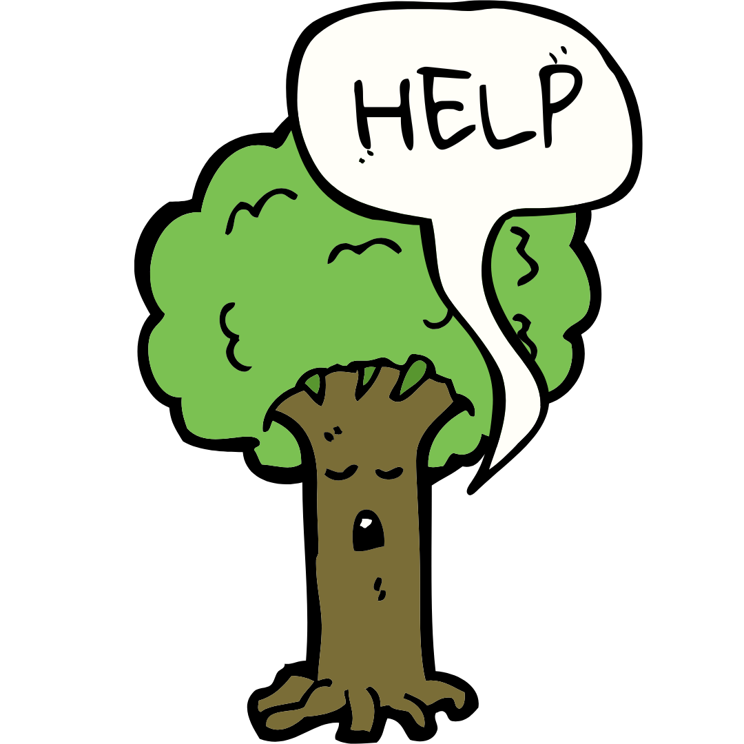 albero che chiede aiuto