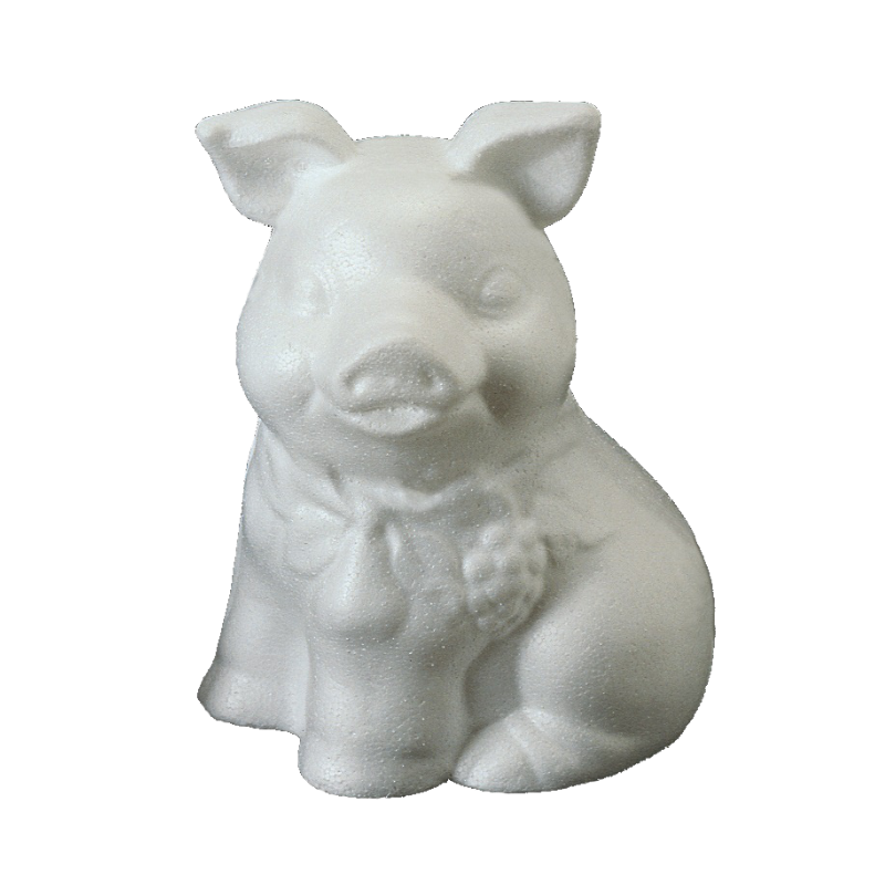 Confezione 2 salvadanai a forma di maialino h.200 mm in polistirolo pressato