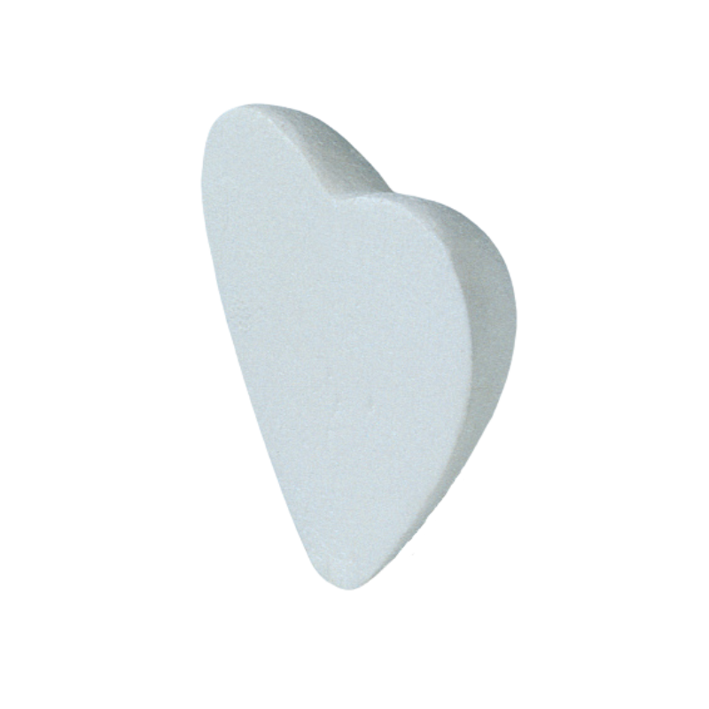 Confezione 24 cuori piatti 70mm in polistirolo pressato